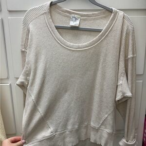 Women's Cream Crew Neck Sweater